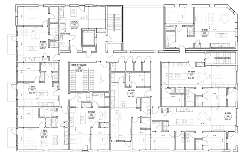 Floor plan for studio